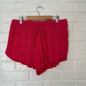 Free People Movement Shirr Enough Shorts Pull On Strawberry Spritz Size Small